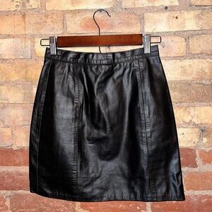 Vintage leather skirt